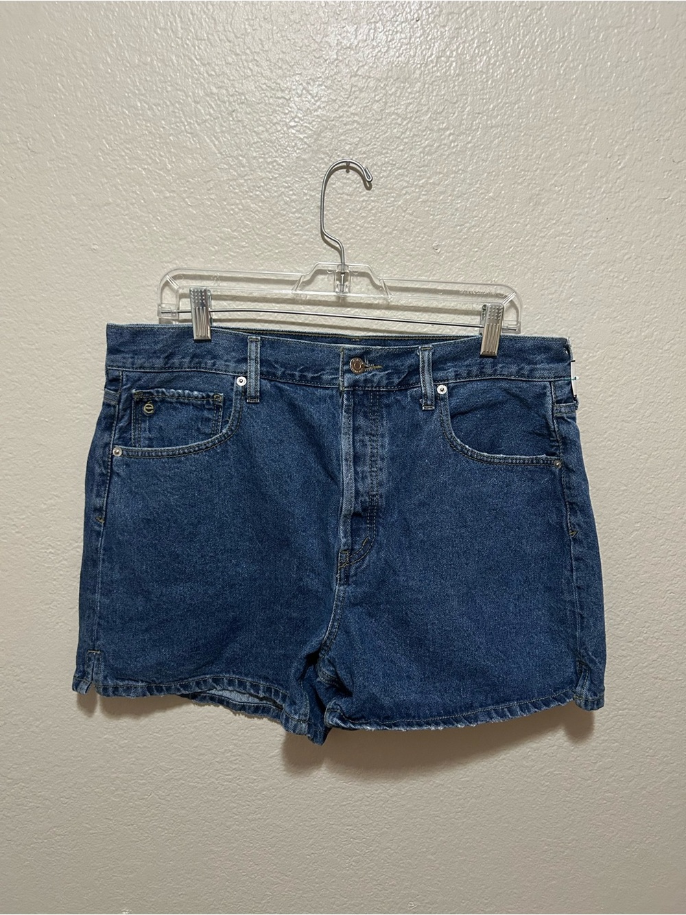 Ética Dark Wash 100% Cotton Denim Shorts Size 31 Sustainable Slow Fashion
